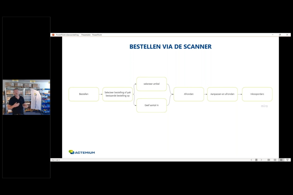 Bestellen via de scanner in Scanmodule AFAS logistiek
